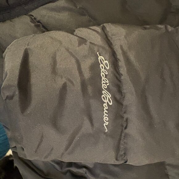 Eddie Bauer Black Sun Valley Down Jacket Size PXL - Picture 8 of 9